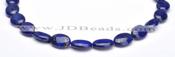 CLA35 flat oval 13*18mm deep blue dyed lapis lazuli beads