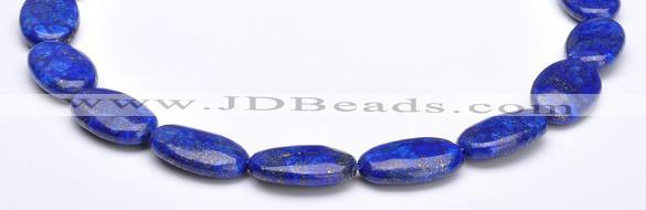 CLA36 flat oval deep blue dyed lapis lazuli 15*25mm beads