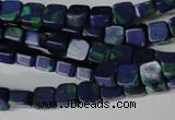 CLA445 15.5 inches 6*6mm square synthetic lapis lazuli beads