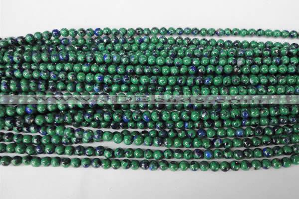 CLA478 15.5 inches 4mm round synthetic lapis lazuli beads