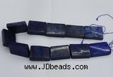 CLA55 15.5 inches 25*35mm rectangle Dyed lapis lazuli gemstone beads