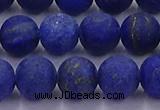 CLA73 15.5 inches 10mm round matte lapis lazuli beads wholesale