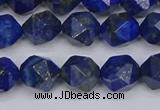 CLA86 15.5 inches 6mm faceted nuggets dyed lapis lazuli beads