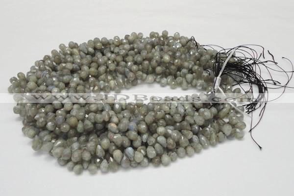 CLB07 16 inches 6*10mm faceted teardrop labradorite beads wholesale