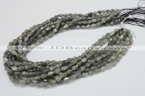 CLB08 16 inches 6*8mm faceted teardrop labradorite beads wholesale