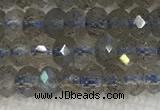 CLB1020 15.5 inches 2*4mm faceted rondelle labradorite gemstone beads