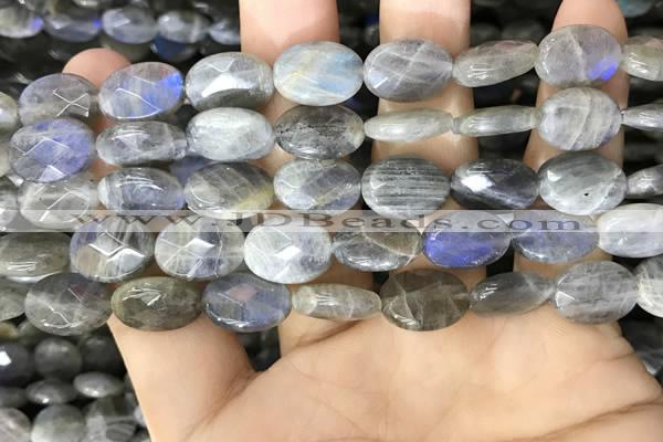 CLB1042 15.5 inches 10*14mm faceted oval labradorite beads wholesale