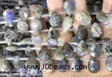 CLB1045 Top drilled 10*14mm faceted briolette labradorite beads