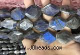 CLB1047 15.5 inches 18*22mm - 20*25mm faceted freeform labradorite beads