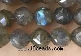 CLB1080 15.5 inches 6mm faceted nuggets labradorite beads