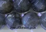 CLB1096 15.5 inches 8mm faceted round labradorite gemstone beads