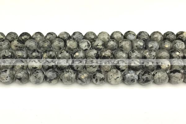 CLB1131 15 inches 8mm faceted round black labradorite beads