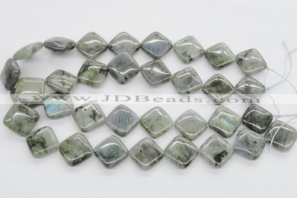 CLB120 15.5 inches 20*20mm diamond labradorite gemstone beads wholesale