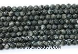 CLB1210 15.5 inches 4mm faceted round black labradorite gemstone beads