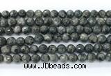 CLB1211 15.5 inches 6mm faceted round black labradorite gemstone beads