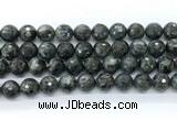 CLB1213 15.5 inches 10mm faceted round black labradorite gemstone beads