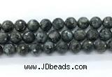 CLB1215 15.5 inches 14mm faceted round black labradorite gemstone beads