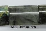 CLB134 15.5 inches 30*40mm flat tube labradorite gemstone beads