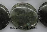 CLB139 15.5 inches 30mm flat round labradorite gemstone beads