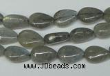 CLB156 15.5 inches 8*12mm flat teardrop labradorite gemstone beads