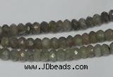 CLB178 15.5 inches 4*6mm faceted rondelle labradorite beads