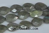 CLB184 15.5 inches 10*14mm faceted flat teardrop labradorite beads