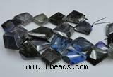 CLB219 15.5 inches 30*35mm - 40*45mm faceted freeform labradorite beads