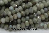 CLB28 15.5 inches 4*6mm faceted rondelle labradorite gemstone beads