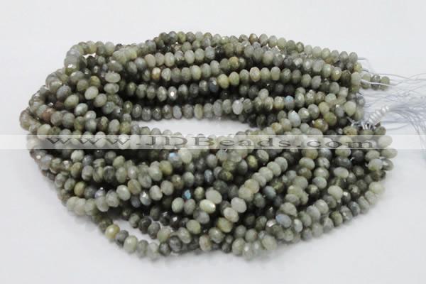 CLB29 15.5 inches 5*8mm faceted rondelle labradorite gemstone beads