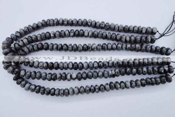 CLB328 15.5 inches 5*10mm rondelle black labradorite beads