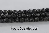 CLB359 15.5 inches 4mm faceted round black labradorite beads wholesale