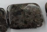 CLB428 15.5 inches 30*40mm faceted rectangle grey labradorite beads