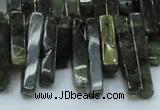 CLB51 15.5 inches multi size wand labradorite gemstone beads