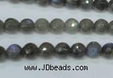 CLB511 15.5 inches 6mm faceted round labradorite gemstone beads