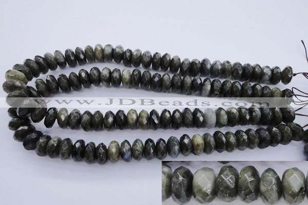 CLB56 15.5 inches 7*14mm faceted rondelle labradorite beads