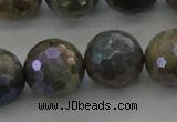 CLB617 15.5 inches 18mm faceted round AB-color labradorite beads