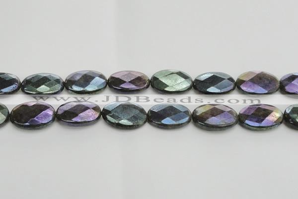 CLB661 15.5 inches 15*20mm faceted oval AB-color labradorite beads