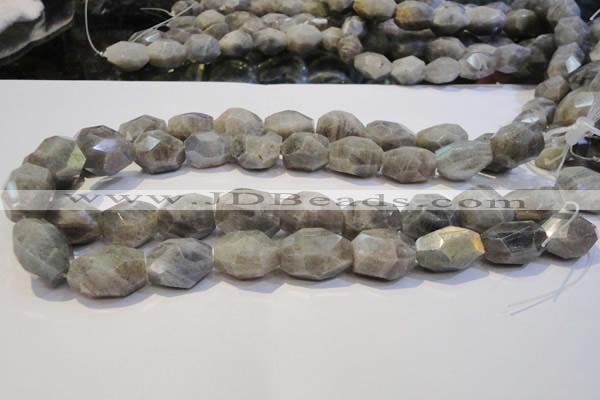 CLB703 15.5 inches 13*18mm - 16*22mm faceted nuggets labradorite beads