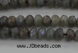 CLB756 15.5 inches 4*6mm faceted rondelle AB-color labradorite beads