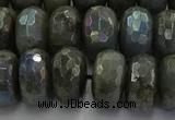 CLB761 15.5 inches 9*16mm faceted rondelle AB-color labradorite beads