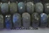 CLB776 15.5 inches 8*14mm faceted rondelle labradorite beads