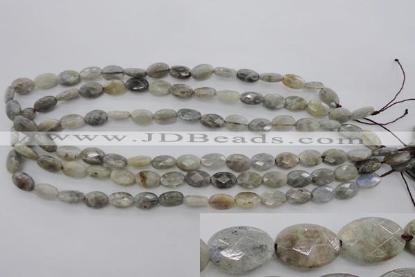 CLB86 15.5 inches 8*12mm faceted oval labradorite beads wholesale