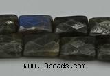 CLB961 15.5 inches 12*16mm faceted rectangle labradorite beads