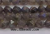 CLB972 15.5 inches 8mm faceted nuggets labradorite gemstone beads