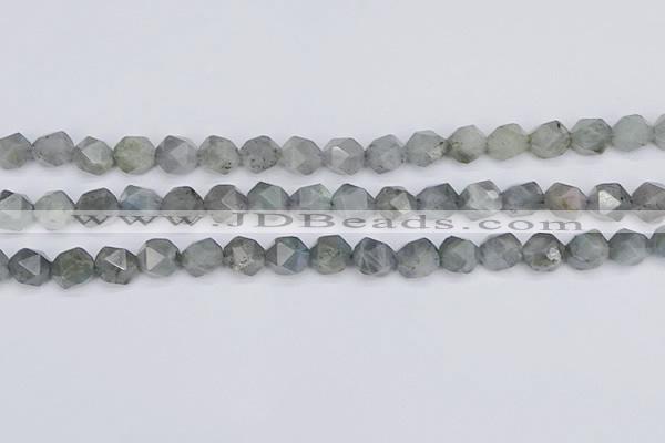 CLB982 15.5 inches 8mm faceted nuggets labradorite beads wholesale