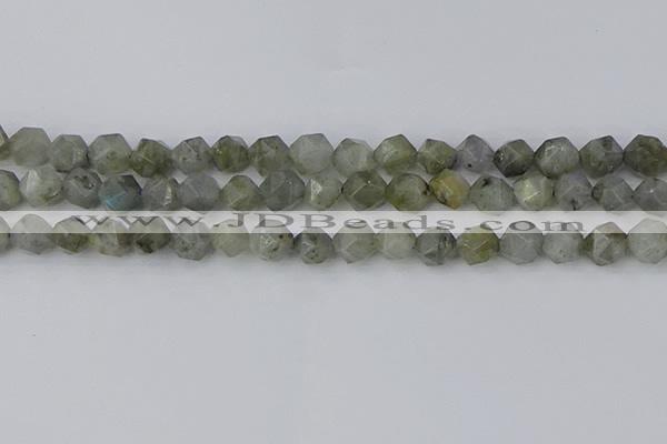 CLB994 15.5 inches 10mm faceted nuggets labradorite gemstone beads