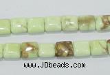 CLE38 15.5 inches 8*8mm square lemon turquoise beads wholesale