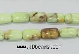 CLE40 15.5 inches 8*12mm rectangle lemon turquoise beads wholesale