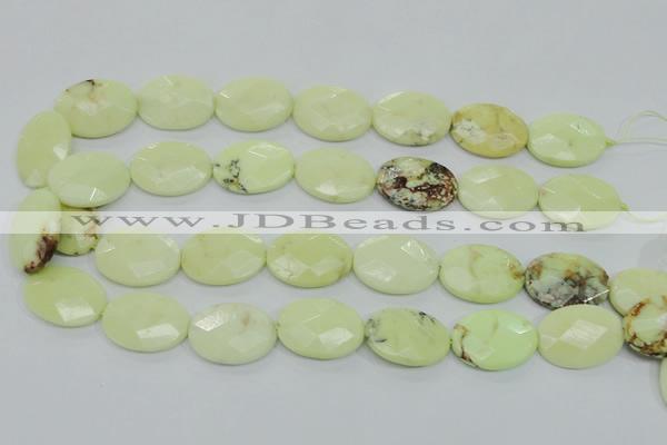 CLE57 15.5 inches 18*25mm faceted oval lemon turquoise beads