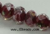 CLG02 12 inches 6*8mm faceted rondelle handmade lampwork beads